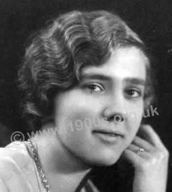 Woman with hair set in Marcel Waves