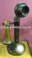 1920s candlestick phone with no dial