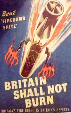 WW2 poster encouraging men to do fire watching and everyone to do fire fighting