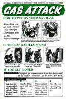 small image - WW2 poster showing people what to do in a gas attack