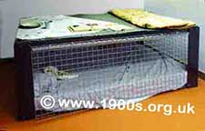 Morrison shelter - the view that an adult sees, looking down on the shelter, the top of which was used as a table.