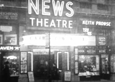 Newsreel theatre or cinema, 1940s