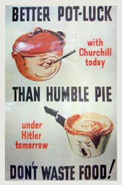 small image - World War Two poster on not wasting food