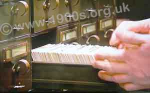 Card index sysstem in use