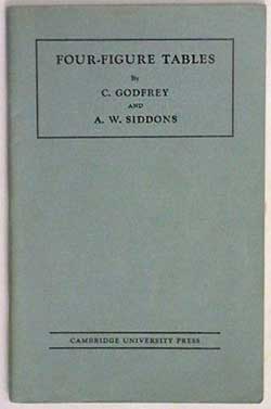 cover of Godfrey and Siddons four figure tables