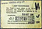 Back of 1954 UK train season ticket