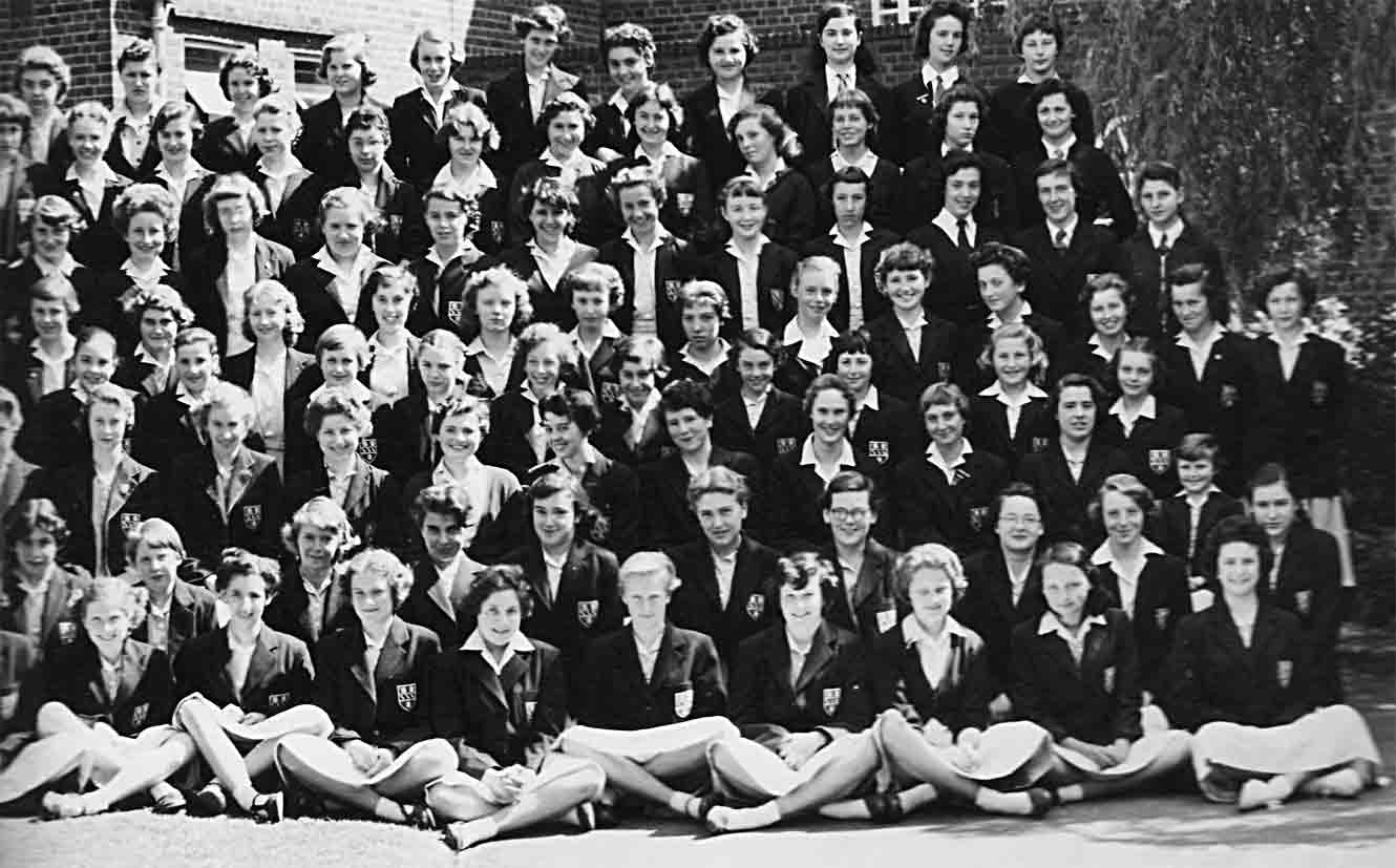 Sixth and final section of the 1957 School photograph for Copthall County Grammar School