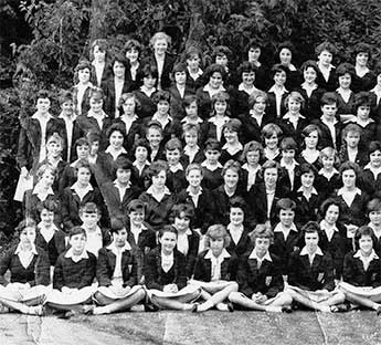 Far left section of the 1961 School photograph for Copthall County Grammar School