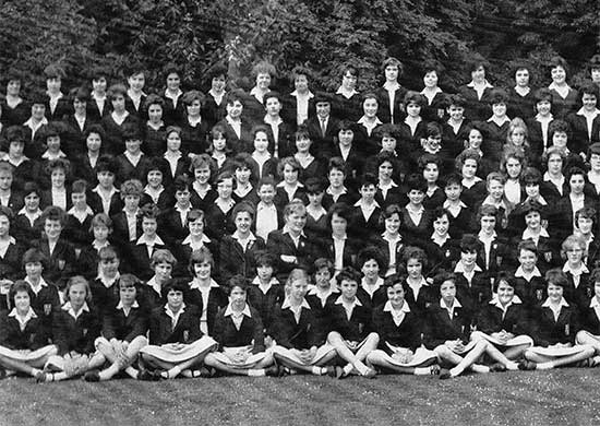 Second left section of the 1961 School photograph for Copthall County Grammar School