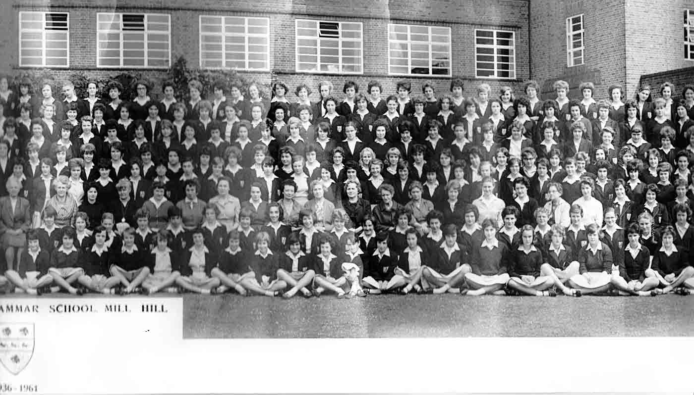 Fourth section of the 1961 School photograph for Copthall County Grammar School