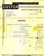 1938 estimate for floor covering (linoleum) in north London, thumbnail