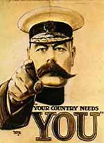 poster of General Kitchener telling people that their country needs them