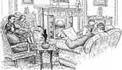 A typical 1900s front parlour, small version