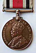 heads side of a special constable's long-serving medal in World War One