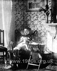 Typical decor of an everyday room in a working class 
	household in the early 1900s