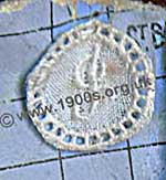 Round linen button, soft enough to go safely through rollers of a mangle