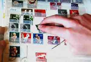 Page from a stamp album