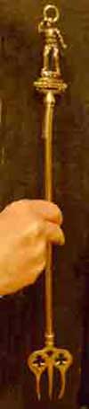 Brass souvenir toasting fork as used in the first half of the 1900s